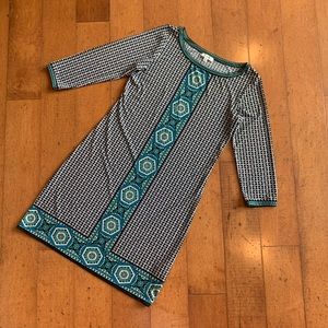 Max Studio green & black geometric print dress